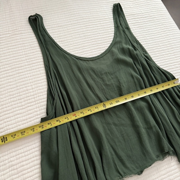 Free People Low Back Swing Tank Top in Green (Size Small) - Picture 4 of 7